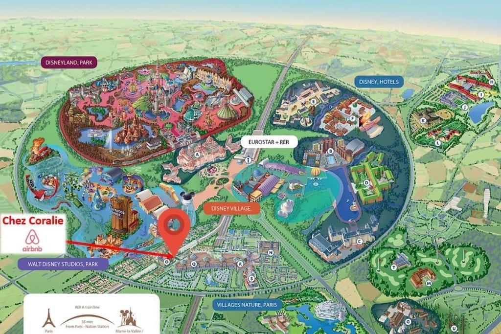 Disneyland Paris, Appartement 70M², Parking Prive Serris Exteriör bild